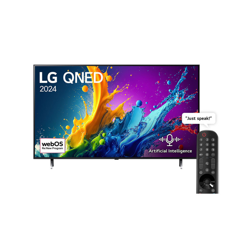 65 Inch LG QNED AI QNED80 4K Smart TV AI Magic remote HDR10 webOS24 - 65QNED80T6B