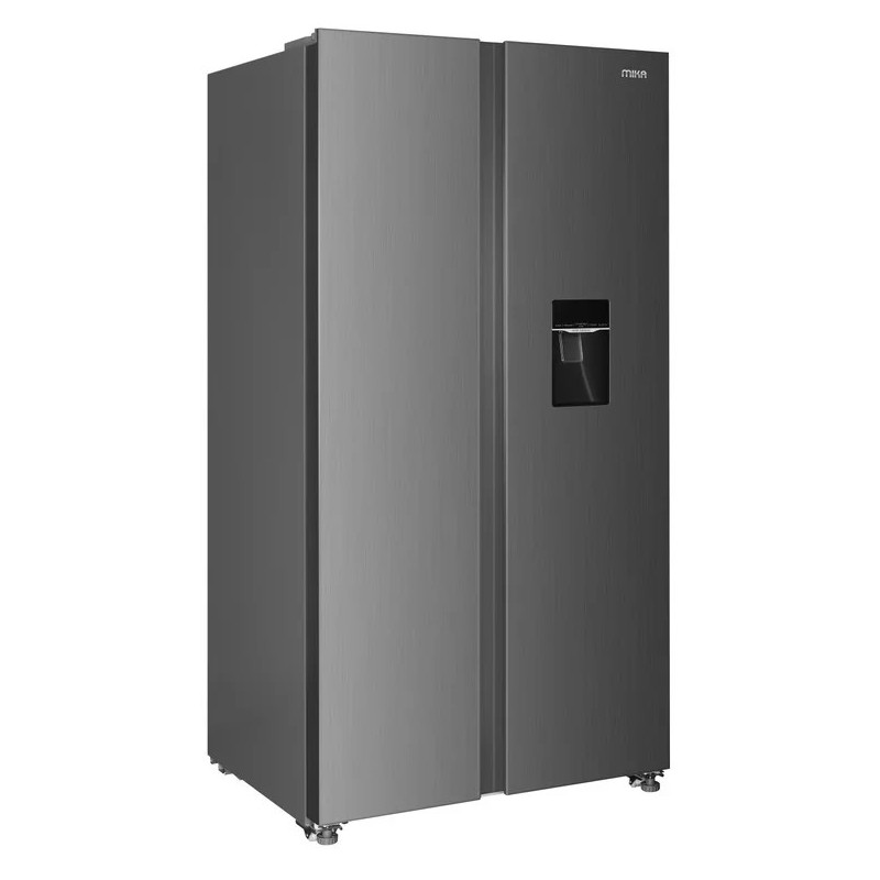 MIKA Fridge, 595L, 2 Door Side By Side, No Frost, INVERTER Compressor, Inox Line Brush MRNF2DW595XLBV