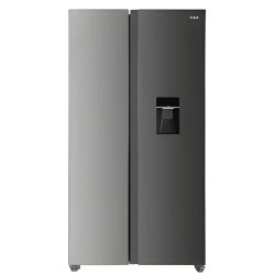 MIKA Fridge, 595L, 2 Door Side By Side, No Frost, INVERTER Compressor, Inox Line Brush MRNF2DW595XLBV