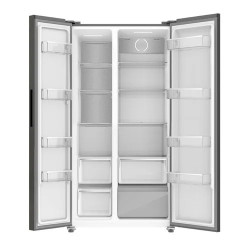 MIKA Fridge, 595L, 2 Door Side By Side, No Frost, INVERTER Compressor, Inox Line Brush MRNF2DW595XLBV
