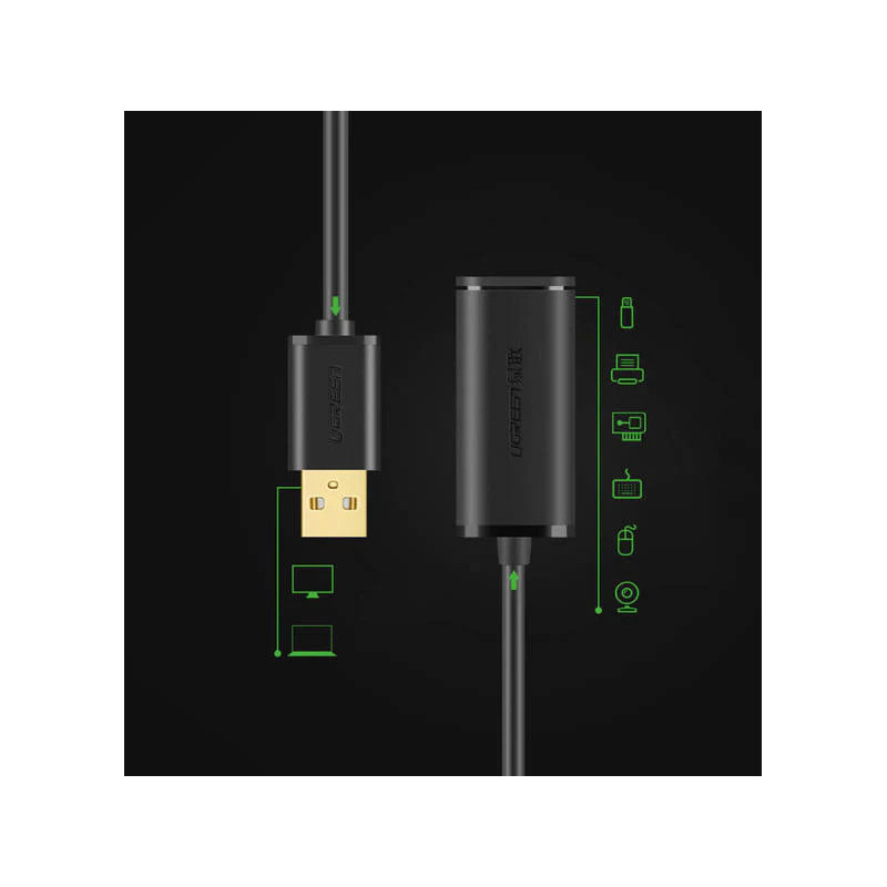 UGREEN US121 USB 2.0 Male to USB A Female Active Extension Cable with Chipset 15M UGREEN US121 USB 2.0 Male to USB A Female Active Extension Cable with Chipset 15M