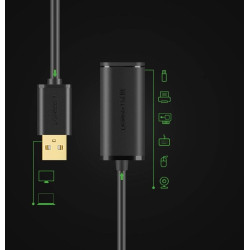 UGREEN US121 USB 2.0 Male to USB A Female Active Extension Cable with Chipset 30M