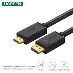 UGREEN DP101 Display Port Male To HDMI Male Cable- 1.5m
