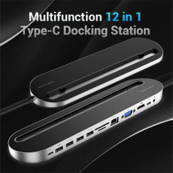 VEN THEBC Vention USB-C MULTI-FUNCTIONAL 12 in 1 DOCKING STATION