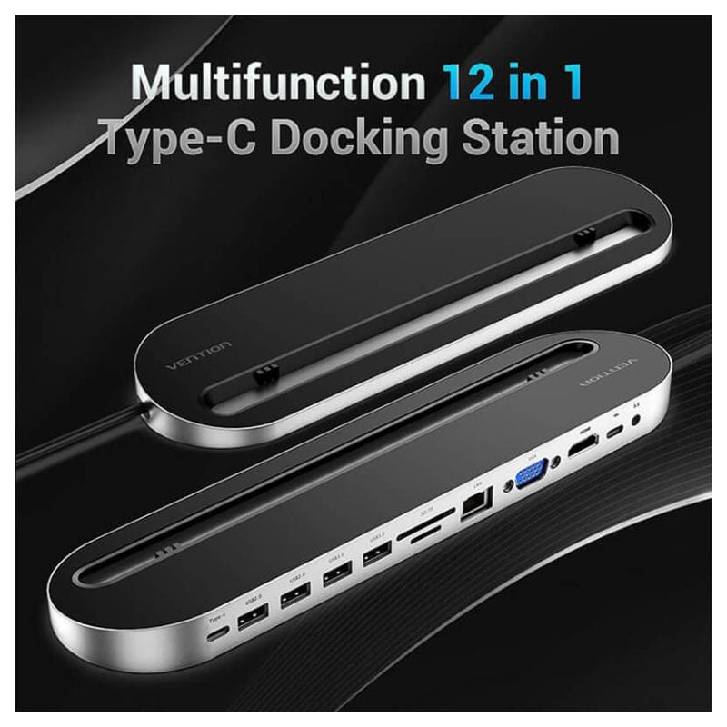 VEN THEBC Vention USB-C MULTI-FUNCTIONAL 12 in 1 DOCKING STATION VEN THEBC Vention USB-C MULTI-FUNCTIONAL 12 in 1 DOCKING STATION