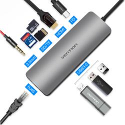 VEN TOKHB Vention USB-C MULTI-FUNCTIONAL 8 in 1 DOCKING STATION