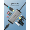 VEN CNDHB Vention USB-C MULTI-FUNCTIONAL 8 in 1 DOCKING STATION -Type C HDMI/USB3.0 (3 PORTS)/RJ45/TF/SD/PD(87W) Converter 0.15M