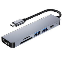 LW-DOCK-61A Light Wave USB-C MULTI-FUNCTIONAL 6-in-1 Docking Station