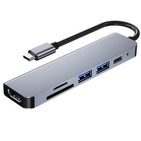 LW-DOCK-61A Light Wave USB-C MULTI-FUNCTIONAL 6-in-1 Docking Station