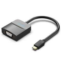 VEN TDDBB Vention Type-C to VGA Adapter 0.15M Black ABS Type