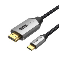 VEN CRBBH Vention Cotton Braided Type-C to HDMI Cable 2M Black Alluminium alloy Type