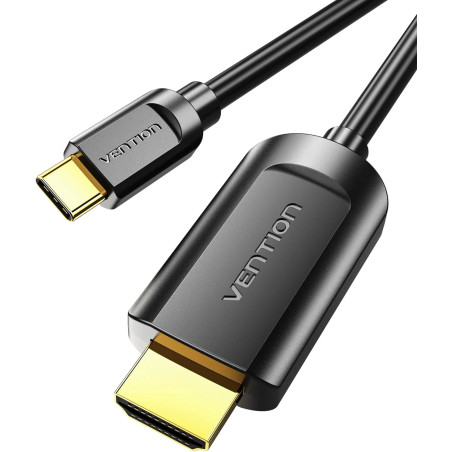 VEN CGOBH Vention USB-C to HDMI Cable 2M Black Aluminum Alloy Type