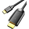 VEN CGOBH Vention USB-C to HDMI Cable 2M Black Aluminum Alloy Type