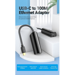 VEN CFABB Vention USB-C to 100M Ethernet Adapter 0.15M Black