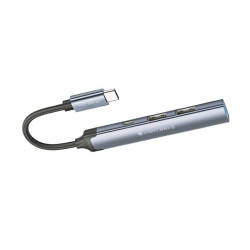 LW-HUB-C304 Light Wave 4-in-1 -USB-C Hub Adapter /1x USB 3.0, 2x USB 2.0, 1x Type-C / High-Speed Data Transfer.