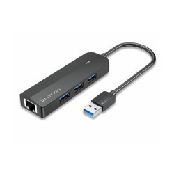 VEN CHNBB Vention 3 PORTS USB 3.0 HUB 0.15M with LAN Black