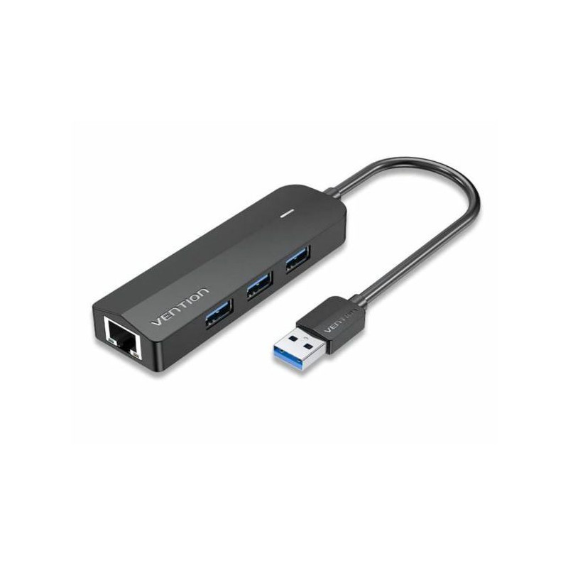 VEN CHNBB Vention 3 PORTS USB 3.0 HUB 0.15M with LAN Black