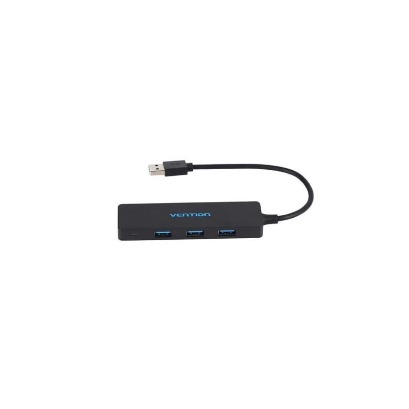 VEN CHLBDA Vention 4-Port USB 3.0 Hub With Power Supply 0.5M Black VEN CHLBDA Vention 4-Port USB 3.0 Hub With Power Supply 0.5M Black