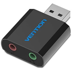 VEN VAB-S17-B Vention USB External Sound Card Black Metal Type