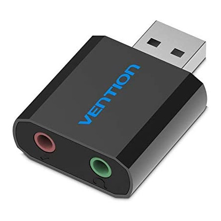 VEN VAB-S17-B Vention USB External Sound Card Black Metal Type