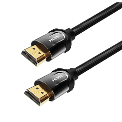 VAA-B05-B100 Vention Nylon Braided HDMI Cable 1M Black Metal Type