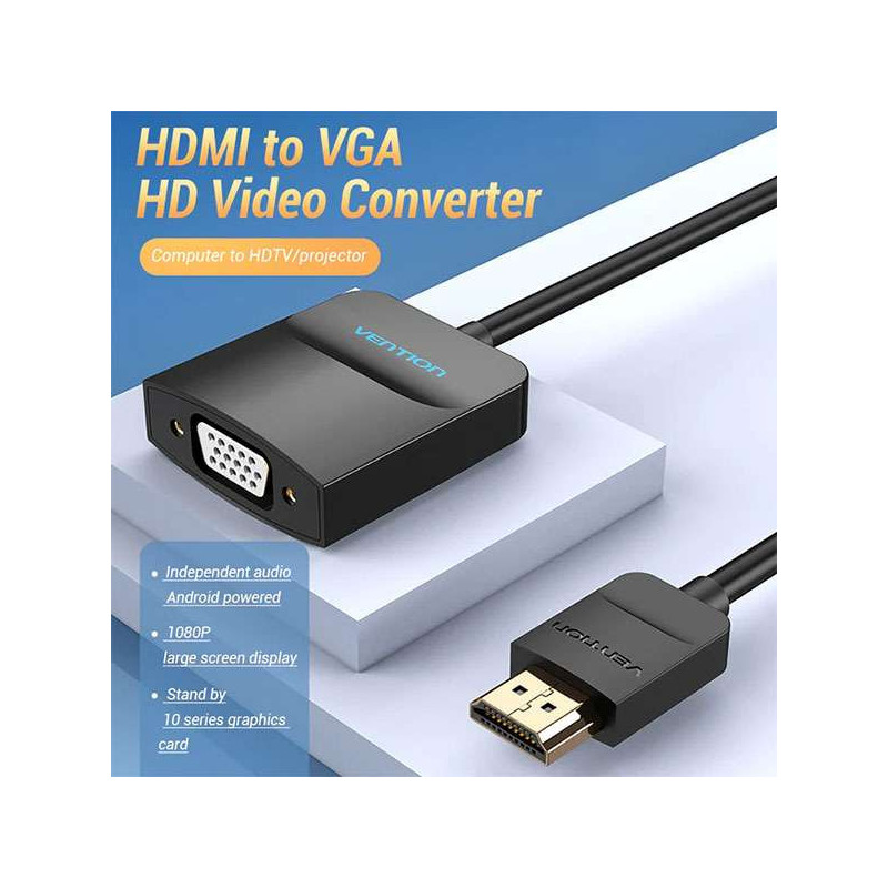 VEN 42154 Vention HDMI to VGA Converter 0.15M Black