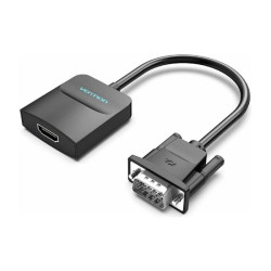 VEN ACNBB Vention VGA to HDMI Converter with Female Micro USB and Audio Port 0.15M Black
