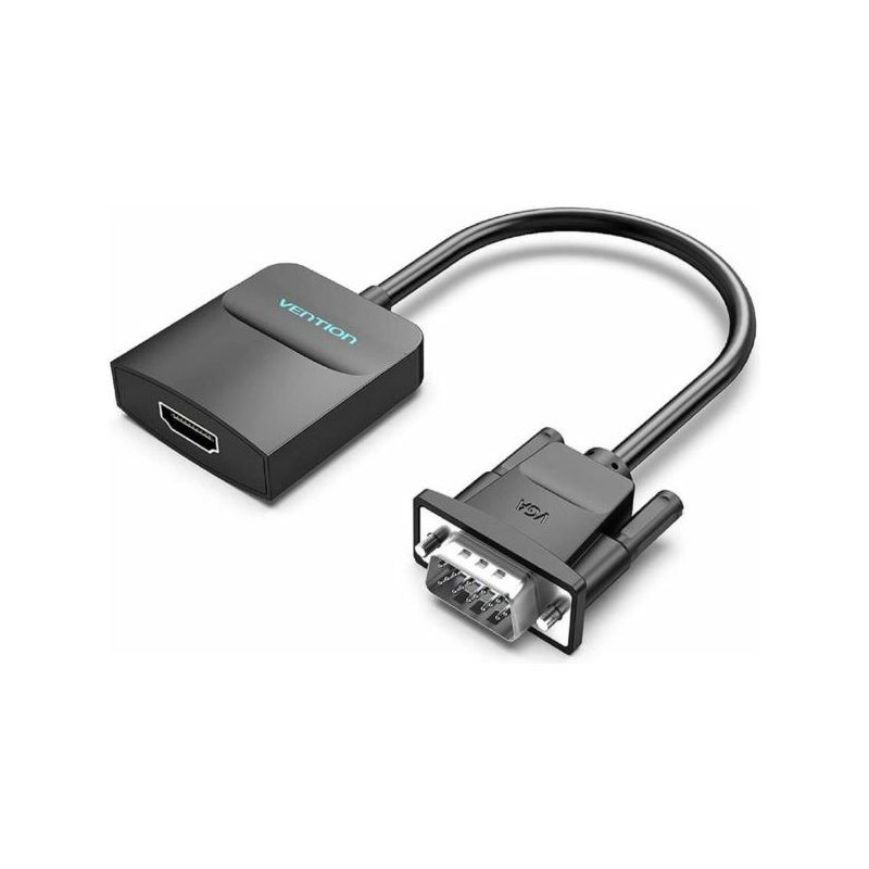 VEN ACNBB Vention VGA to HDMI Converter with Female Micro USB and Audio Port 0.15M Black VEN ACNBB Vention VGA to HDMI Converter with Female Micro USB and Audio Port 0.15M Black