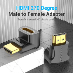 VEN AINB0 Vention HDMI 270 Degree Male to Female Adapter Black