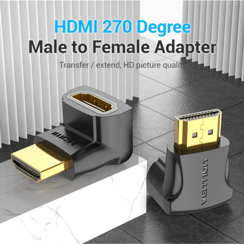 VEN AINB0 Vention HDMI 270 Degree Male to Female Adapter Black
