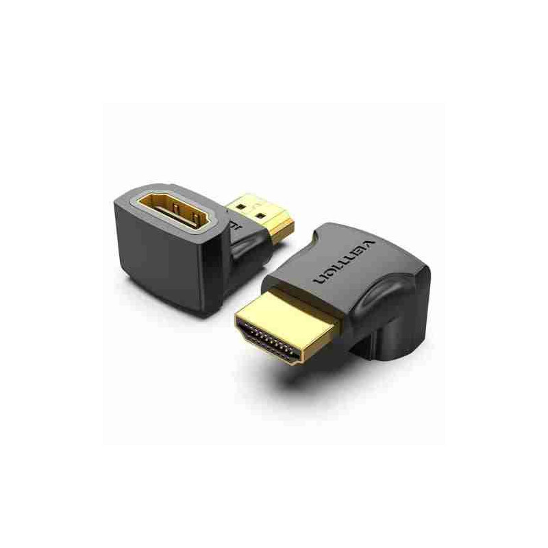 VEN AIOB0 Vention HDMI 90 Degree Male to Female Adapter Black VEN AIOB0 Vention HDMI 90 Degree Male to Female Adapter Black