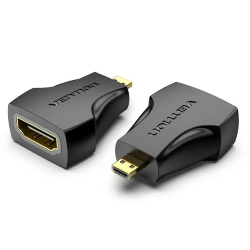 VEN AITB0 Vention Micro HDMI Male to HDMI Female Adapter Black VEN AITB0 Vention Micro HDMI Male to HDMI Female Adapter Black