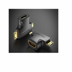 VEN AGFB0 Vention 2 in 1 Mini HDMI and Micro HDMI Male to HDMI Female Adapter Black