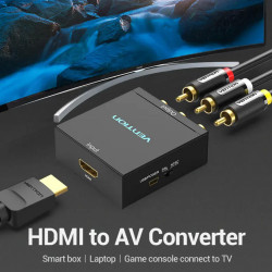 VEN AEEB0 Vention HDMI to RCA Converter Black Metal Type