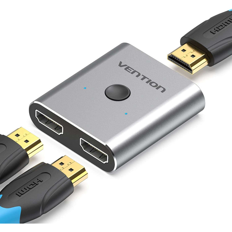 VEN AFUH0 Vention 2-Port HDMI Bi-Direction Switcher Silver