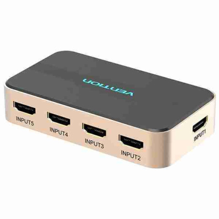 VEN ACDG0 Vention HDMI Switcher 5 In 1 Out Gold