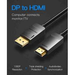 VEN HADBG Vention DisplayPort to HDMI Cable 1.5M Black