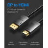 VEN HADBG Vention DisplayPort to HDMI Cable 1.5M Black