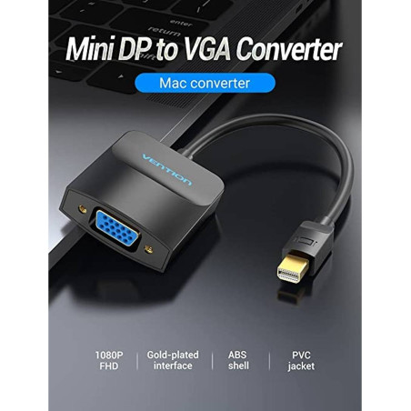 VEN HBDBB Vention Mini DisplayPort to VGA Converter 0.15M Black