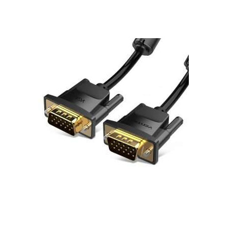 VEN DAEBI Vention VGA(3+6) Male to Male Cable with ferrite cores 3M Black