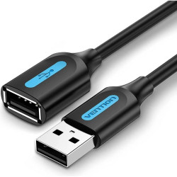 VEN CBIBJ Vention USB 2.0 A Male to A Female Extension Cable 5M Black PVC Type