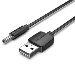 VEN CEXBG Vention USB to 3.5mm Barrel Jack 5V DC Power Cable Black 1.5m