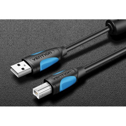 VEN VAS-A16-B1000 Vention USB2.0 A Male to B Male Print Cable with 2*Ferrite Core 10M Black