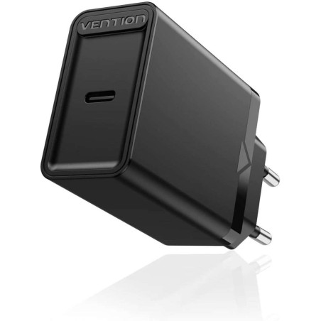 VEN FADB0-UK Vention 1-port USB-C Wall Charger(20W) UK- Plug Black