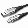 VEN CODHF Ven CODHF Cotton Braided USB 2.0 A Male to C Male 3A Cable 1M Gray Aluminum Alloy Type