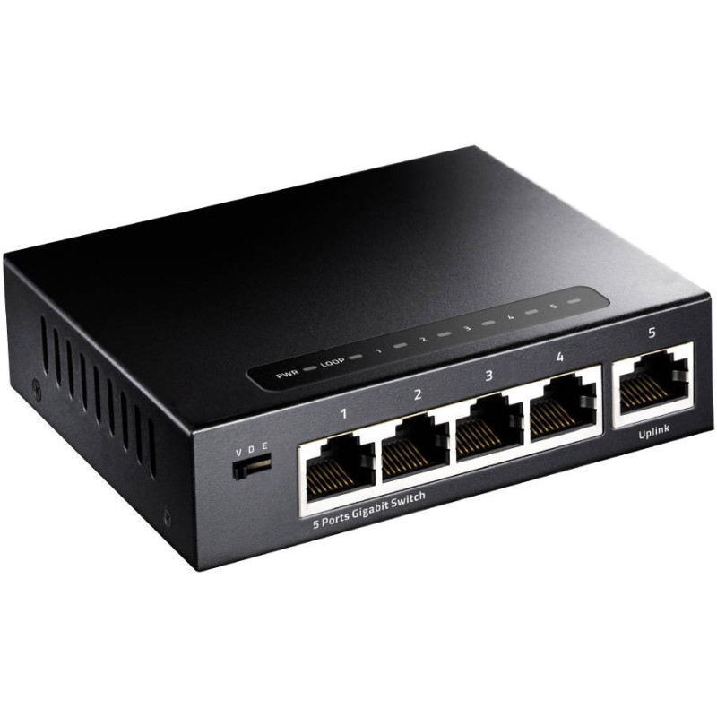 CUDY GS105 CUDY 5-PORT Gigabit metal switch 8 x 10/100/1000Mbps RJ45 ports CUDY GS105 CUDY 5-PORT Gigabit metal switch 8 x 10/100/1000Mbps RJ45 ports