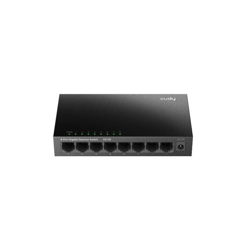 CUDY GS108 CUDY 8-PORT Gigabit metal switch 8 x 10/100/1000Mbps RJ45 ports CUDY GS108 CUDY 8-PORT Gigabit metal switch 8 x 10/100/1000Mbps RJ45 ports