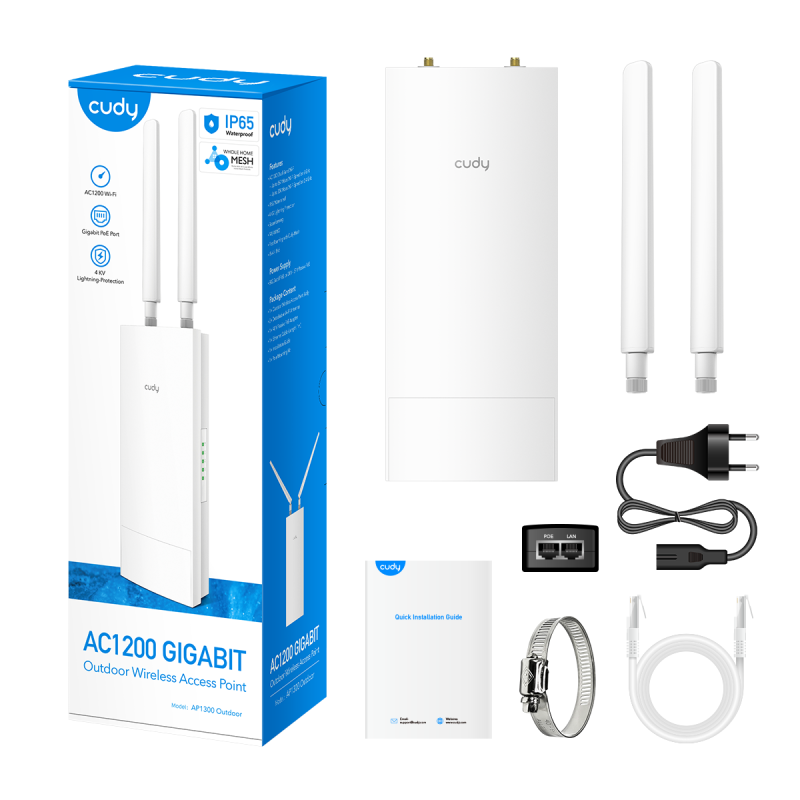 CUDY AP1300 OUTDOOR AC1200 WiFi Gigabit Access Point CUDY AP1300 OUTDOOR AC1200 WiFi Gigabit Access Point