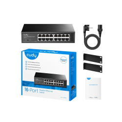 CUDY GS1016 CUDY 16-PORT Gigabit Ethernet (10/100/1000)metal switch