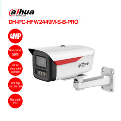 DAHUA IPC-HFW2449M-S-B-PRO WizSense Network Camera-4MP WizColor Fixed-focal Bullet Camera